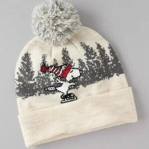 American Eagle Snoopy on Ice Beanie